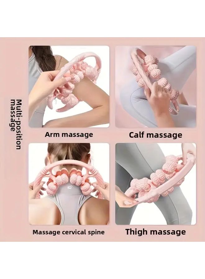 32 Rollers Pink Muscle Massager Roller for Legs Arms Post Workout Relaxation - Image 3